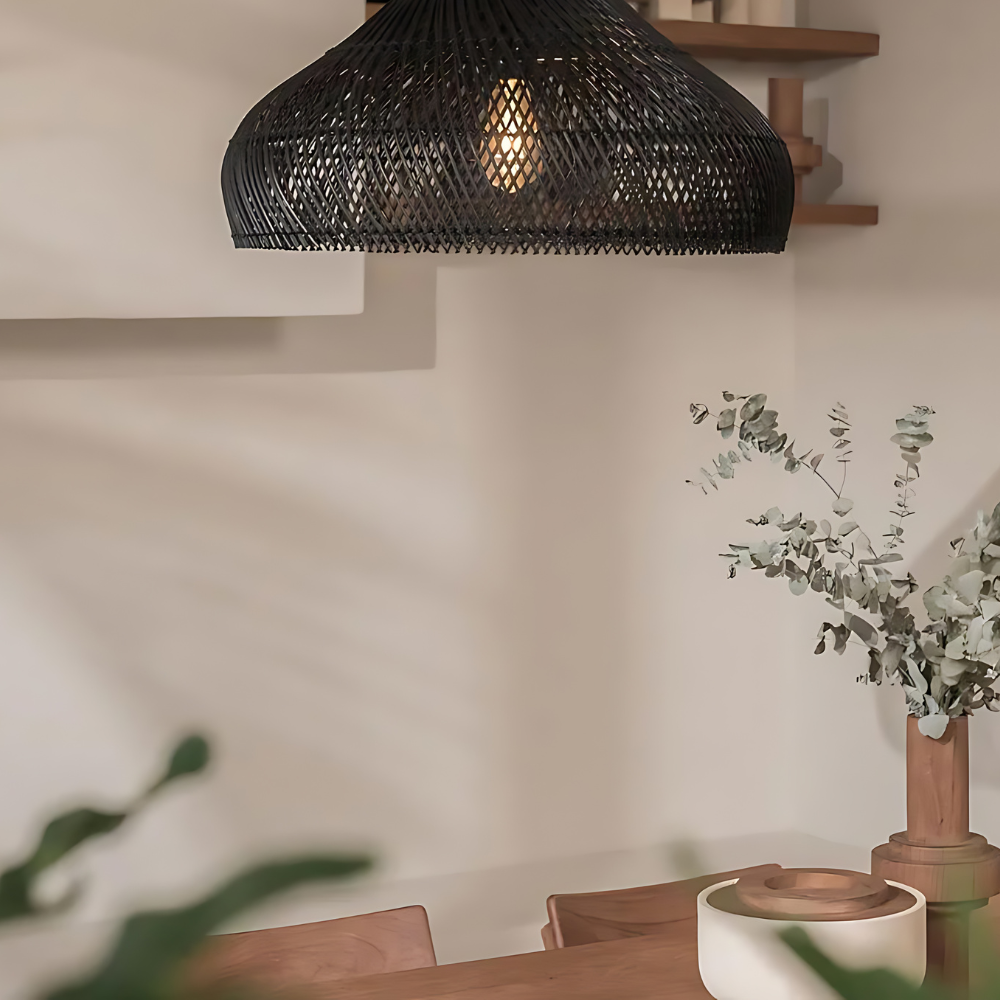 Ella – Asiatische Rattan-Deckenlampe