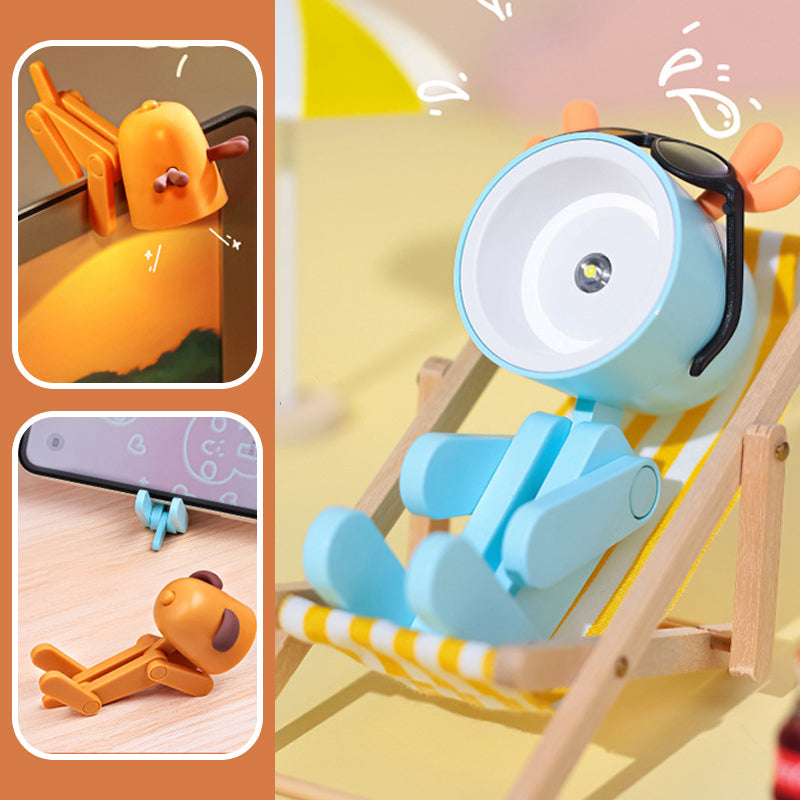 CartoonGlow – Mini-Tier-Nachtlicht mit Handyhalter