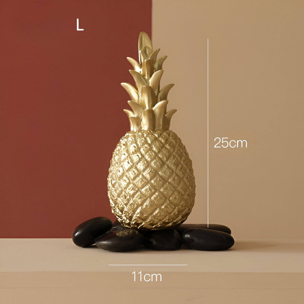 Phineas – Schicke Ananas-Dekoration aus Harz für sommerliche Wohnhighlights