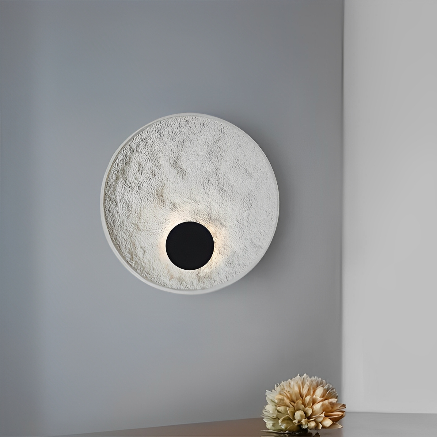 Lunaris – Runde LED-Wandleuchte mit weißem Kugel-Design