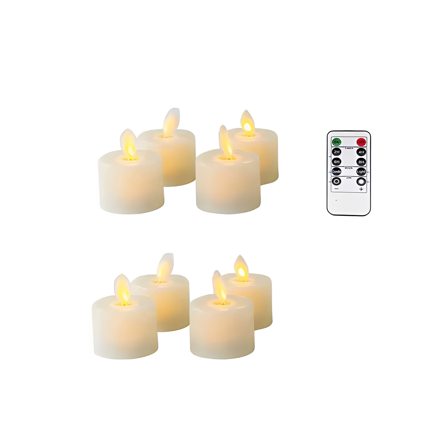 GlowLite – Bewegliche LED-Teelichtkerze in Beige