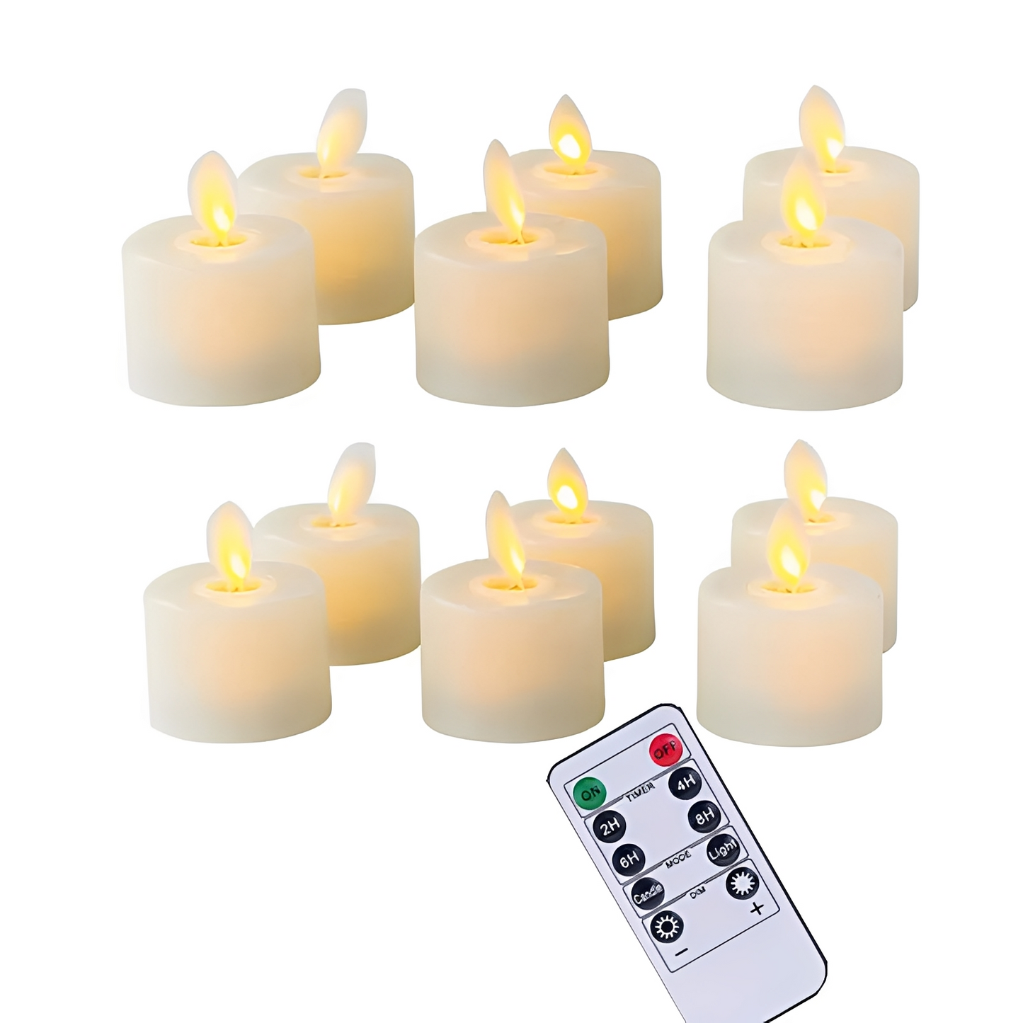 GlowLite – Bewegliche LED-Teelichtkerze in Beige