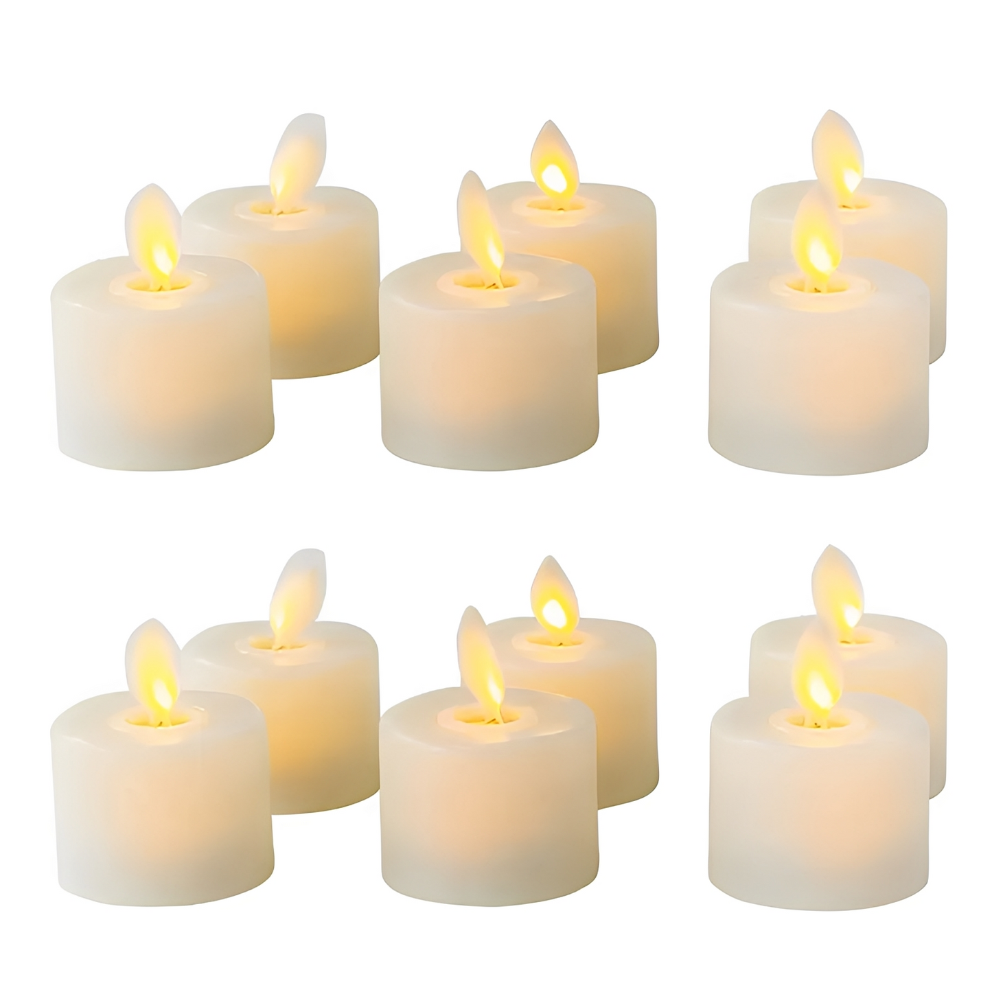 GlowLite – Bewegliche LED-Teelichtkerze in Beige