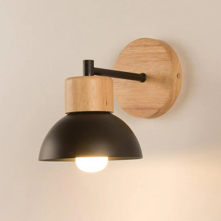 Vogel – Einfache halbkreisförmige Holz-Wandleuchte