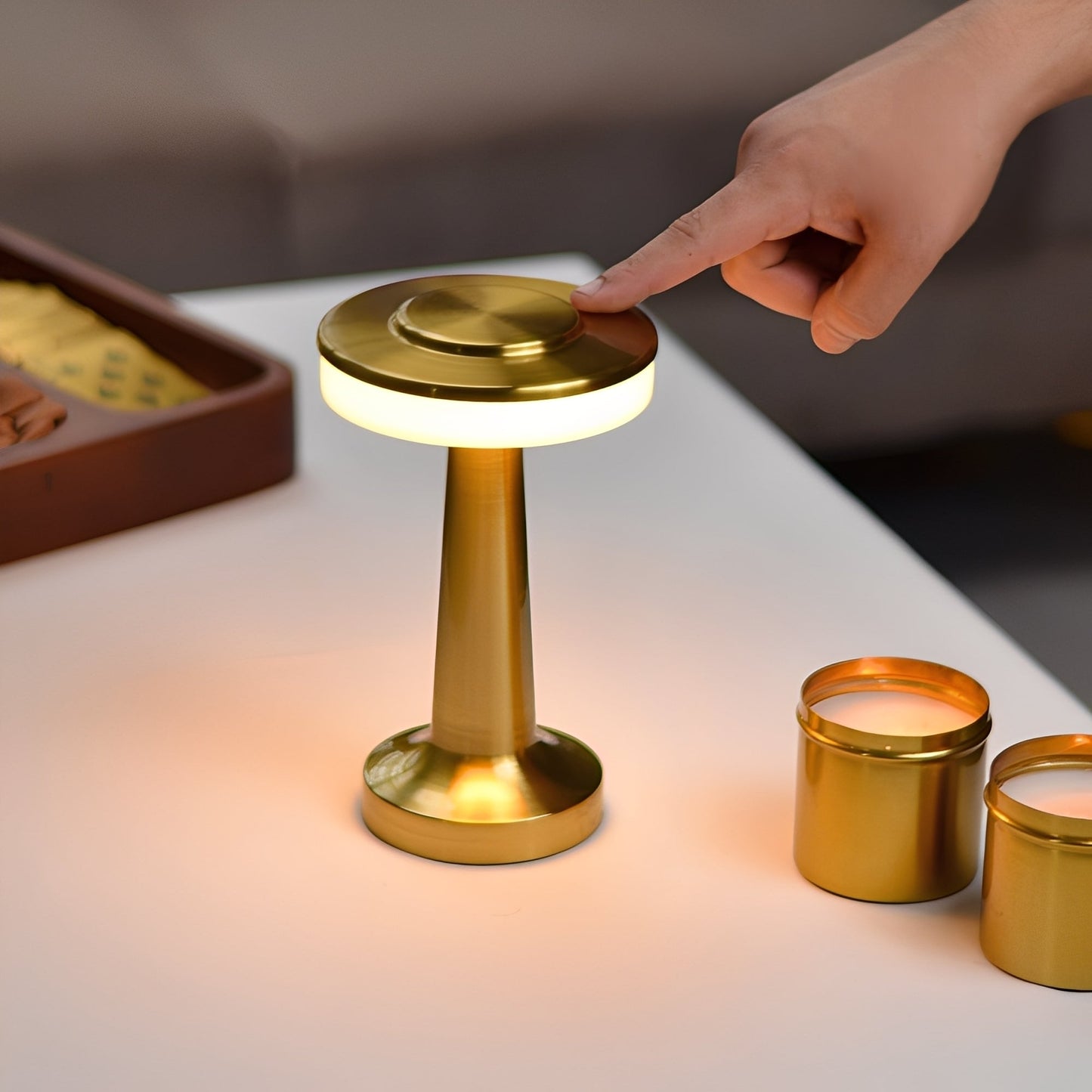 Zamira – Wiederaufladbare Hantel-Tischlampe