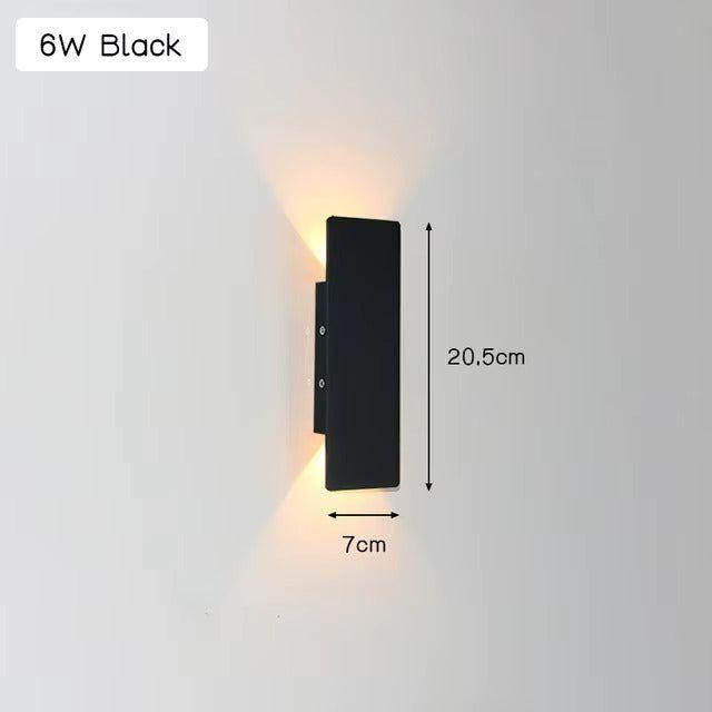 Moderne, minimalistische LED-Wandleuchte
