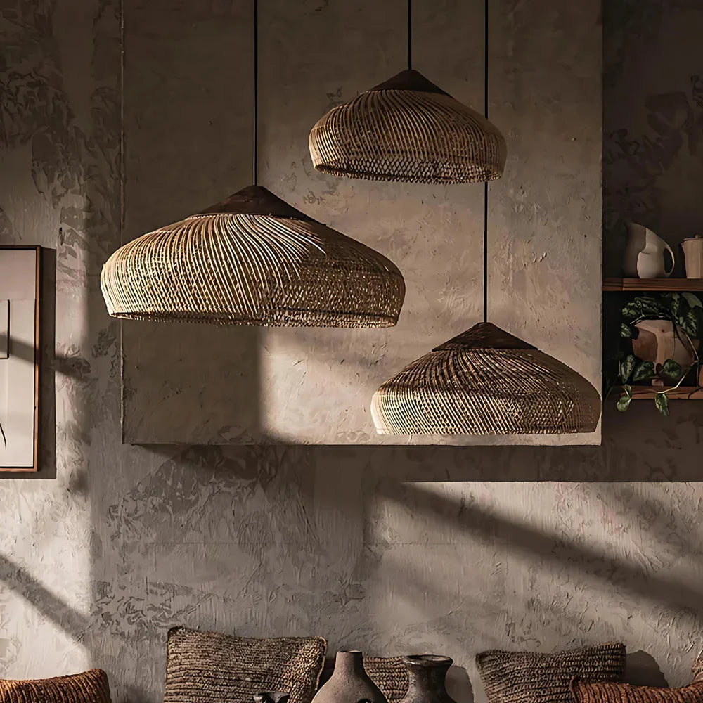 Ella – Asiatische Rattan-Deckenlampe