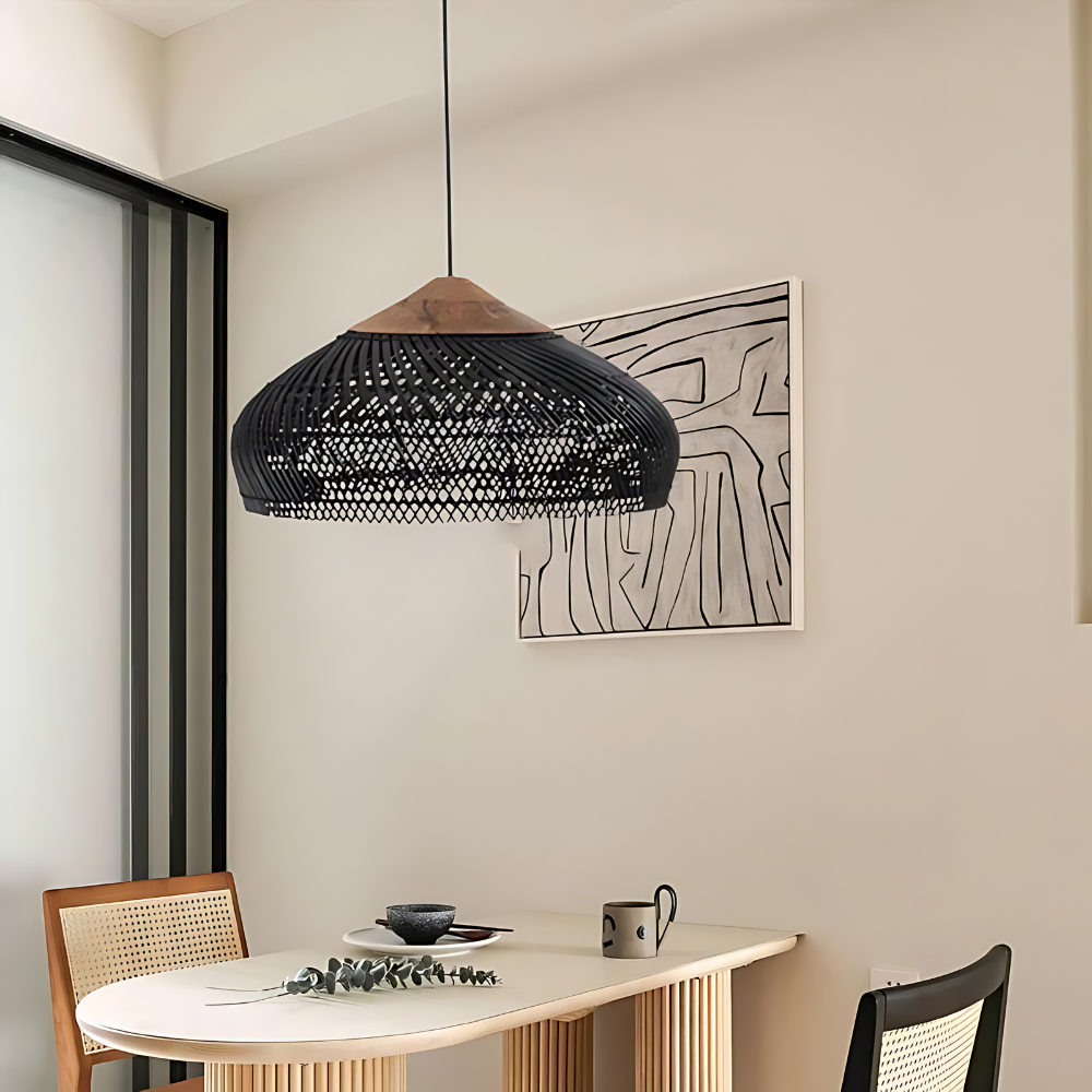 Ella – Asiatische Rattan-Deckenlampe