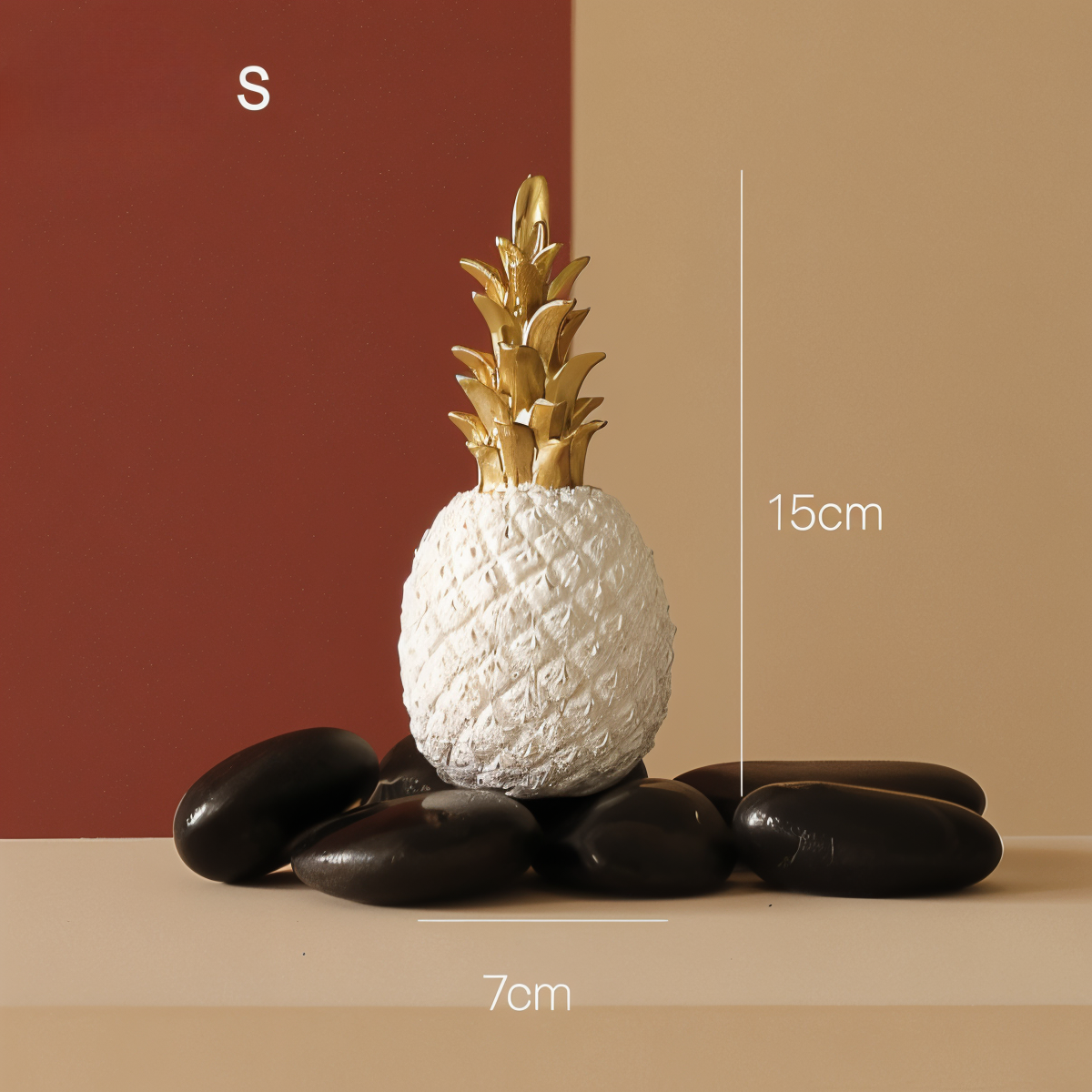 Phineas – Schicke Ananas-Dekoration aus Harz für sommerliche Wohnhighlights