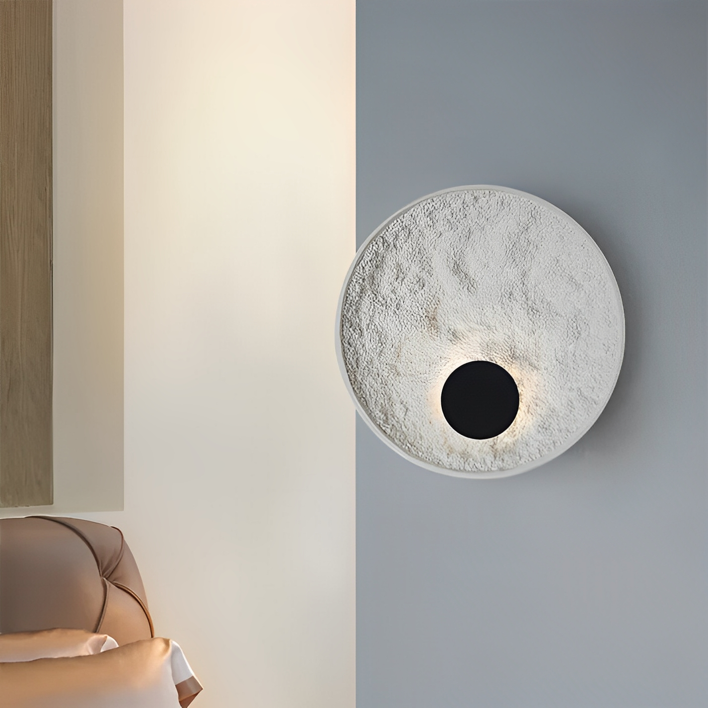 Lunaris – Runde LED-Wandleuchte mit weißem Kugel-Design