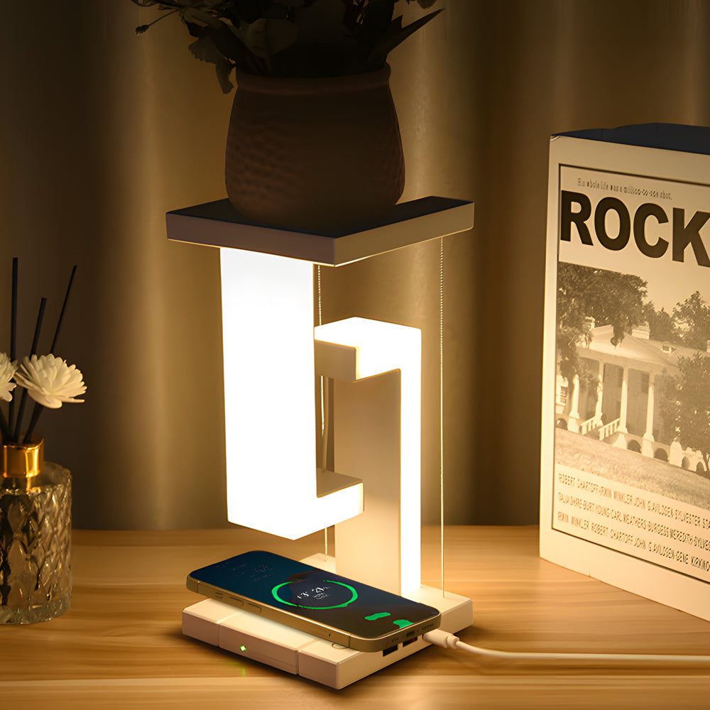 Leviora – Schwebende LED-Lampe mit kabellosem Aufladen