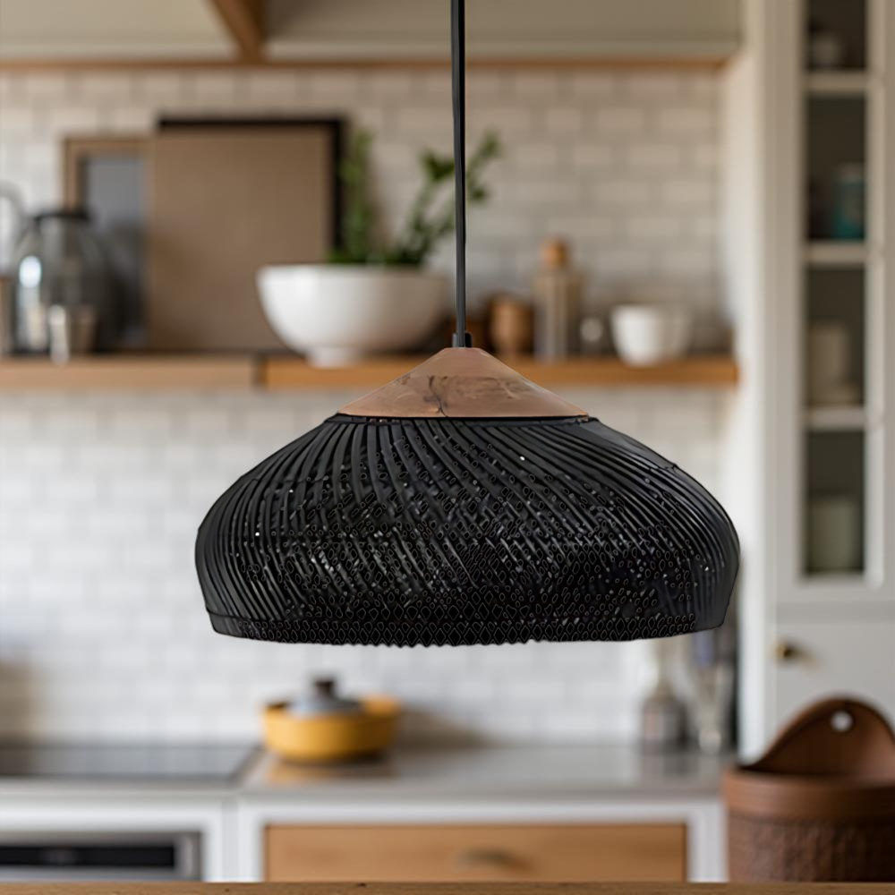 Ella – Asiatische Rattan-Deckenlampe