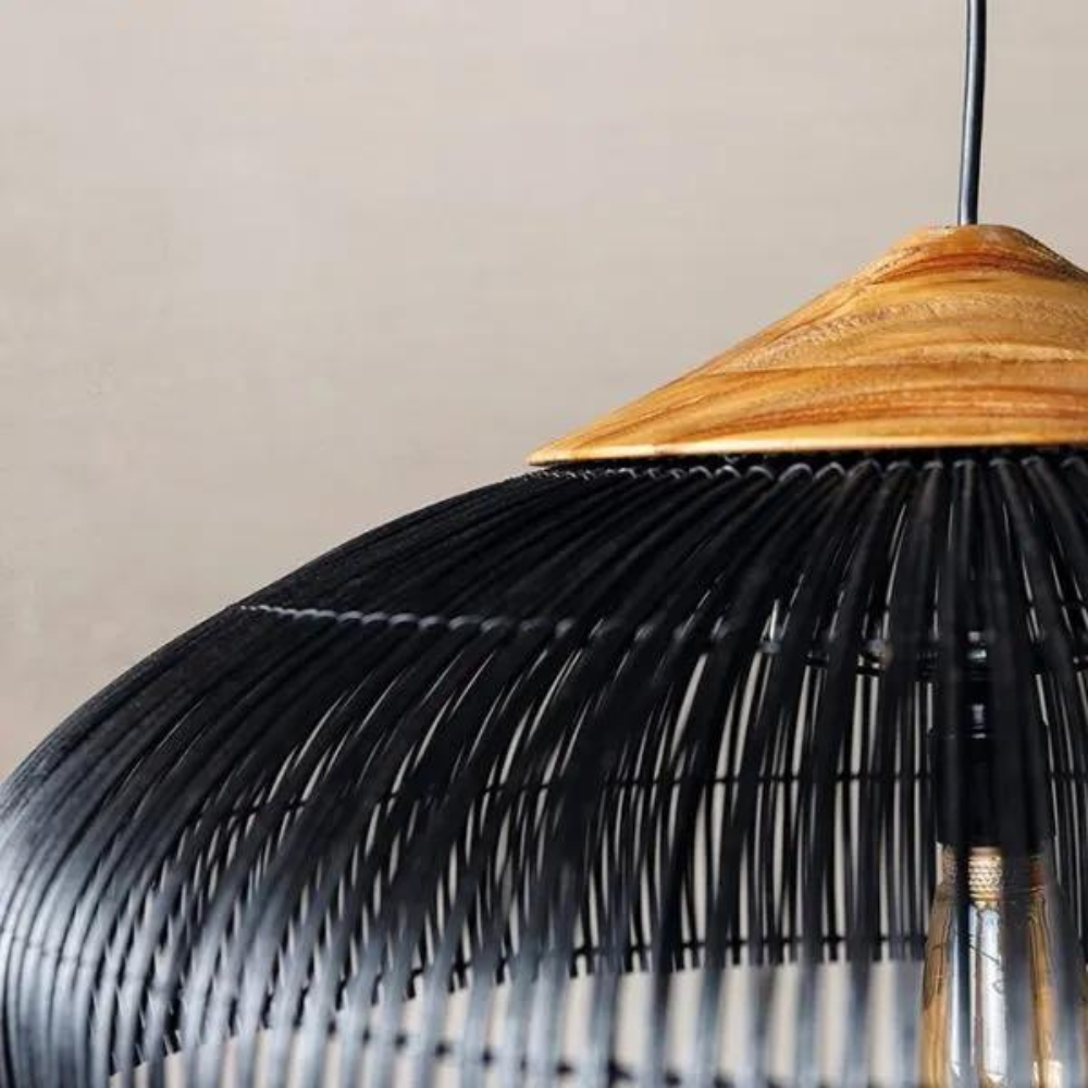 Ella – Asiatische Rattan-Deckenlampe