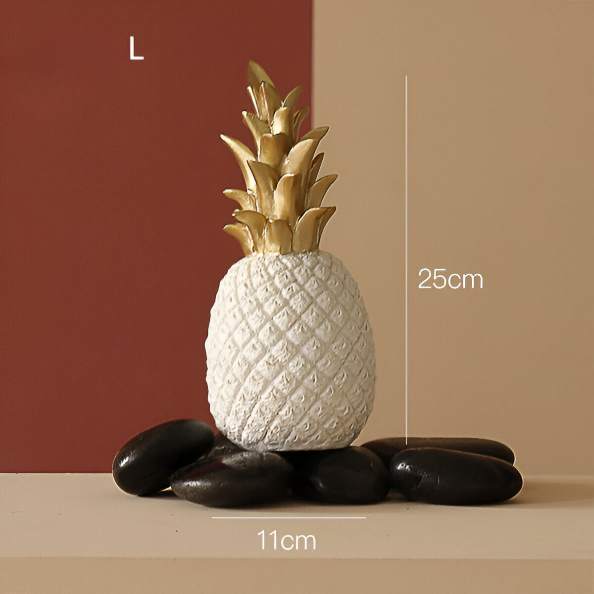 Phineas – Schicke Ananas-Dekoration aus Harz für sommerliche Wohnhighlights
