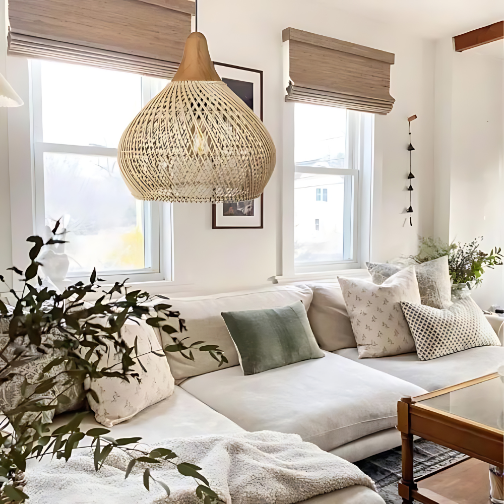 Yuji – Boho Rattan Hängelampe
