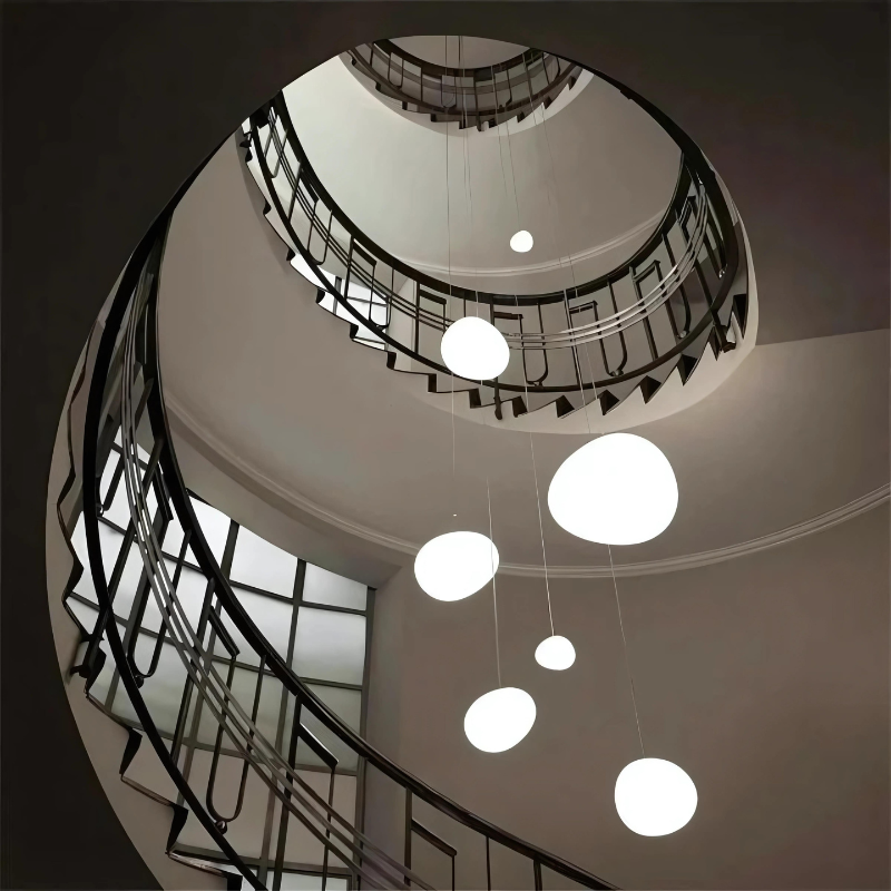 Elina – Hängelampe mit Glas-Kiesel-Design für elegante Lichtakzente