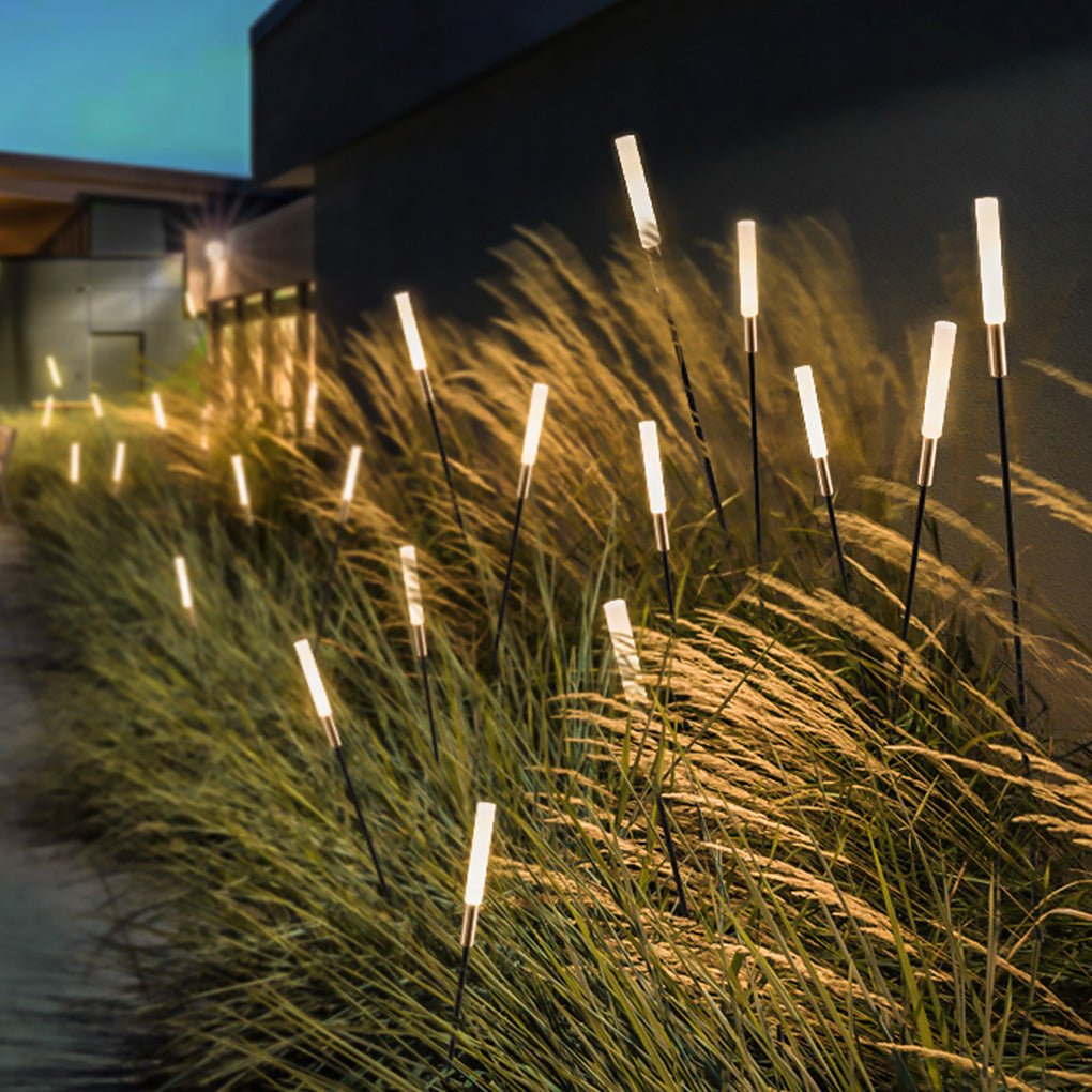 Florin – Mit Solar betriebene Gartenleuchte in Schilfrohr-Optik