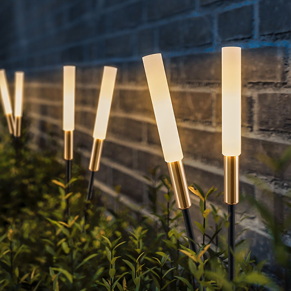Florin – Mit Solar betriebene Gartenleuchte in Schilfrohr-Optik