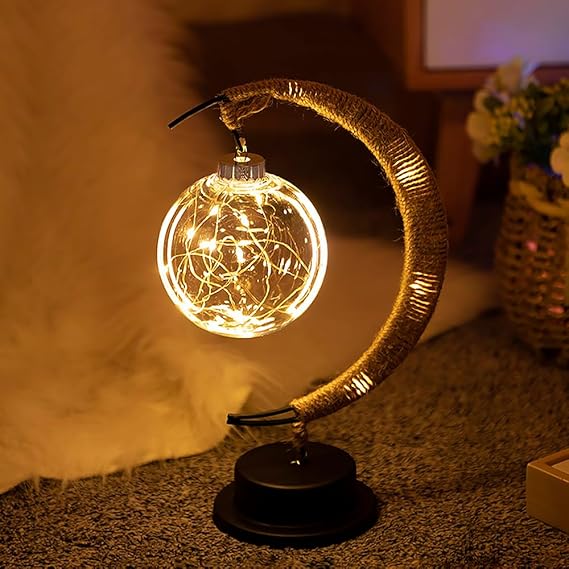 Lunaria – LED-Mondlampe mit Sternenlichtern
