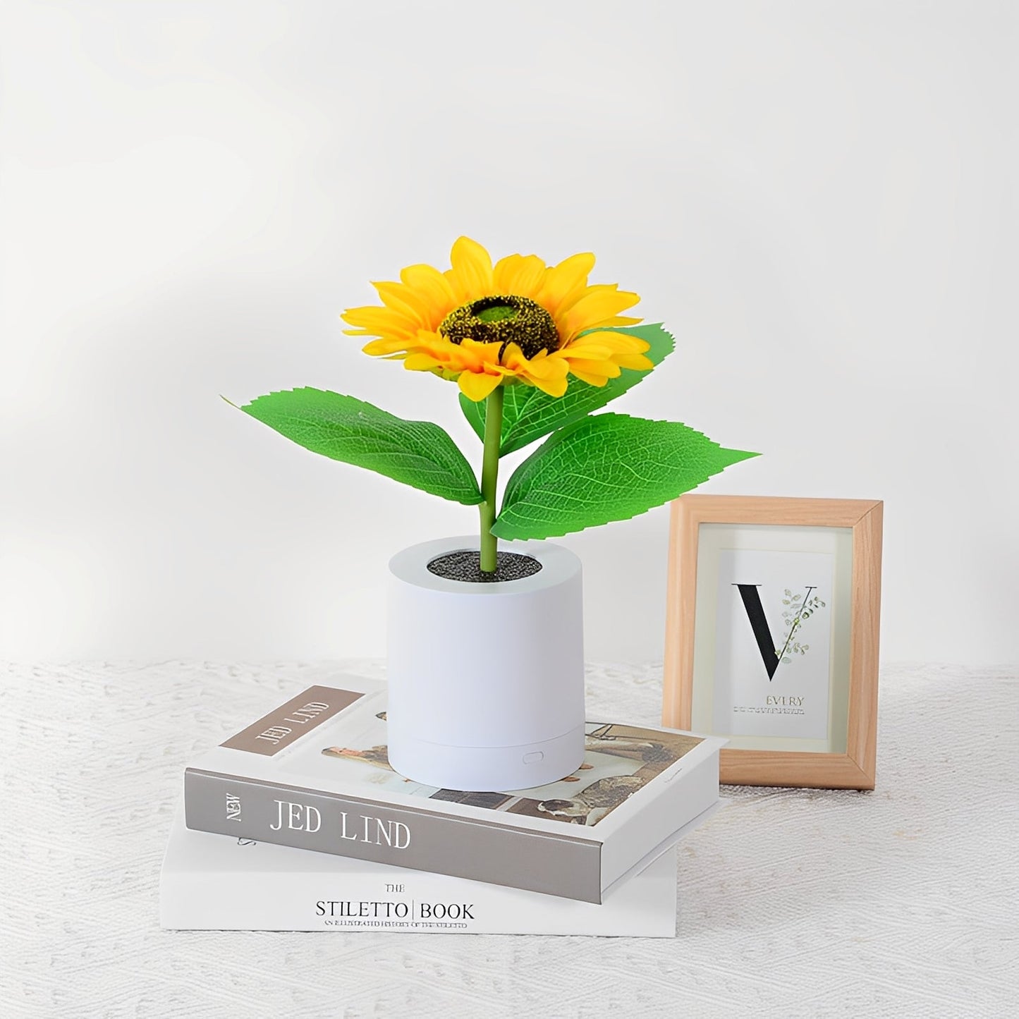 Solina – Wiederaufladbare Sonnenblumen LED-Lampe für die Nacht