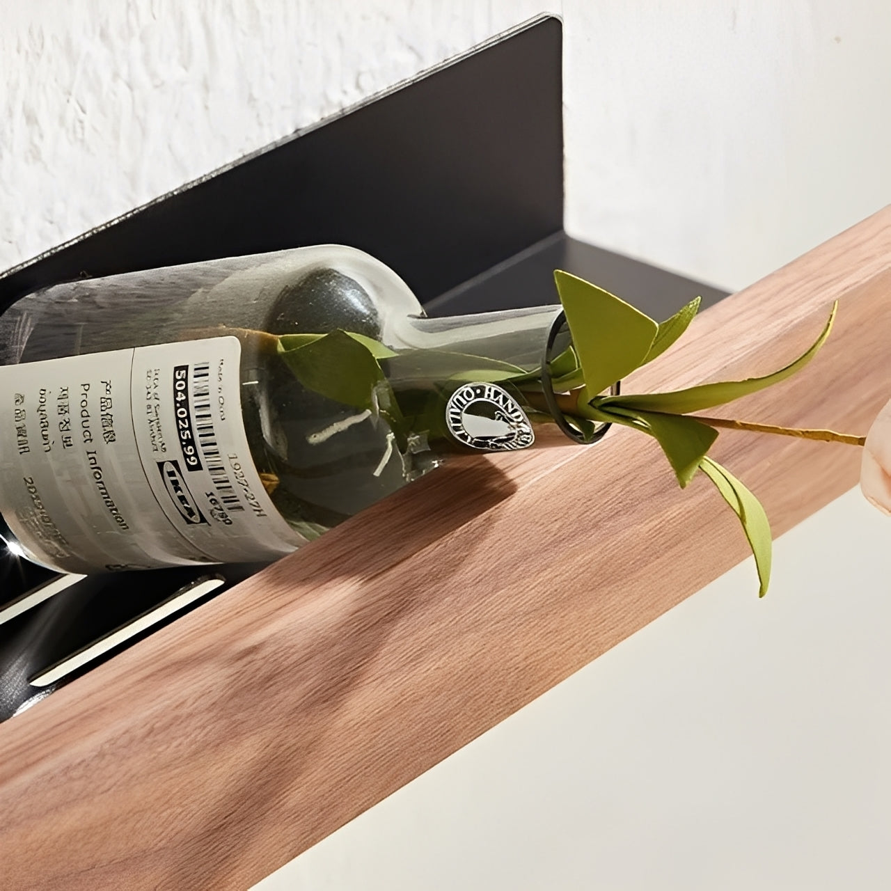 Troy – Elegantes Badezimmeregal aus Massivholz ohne Bohren