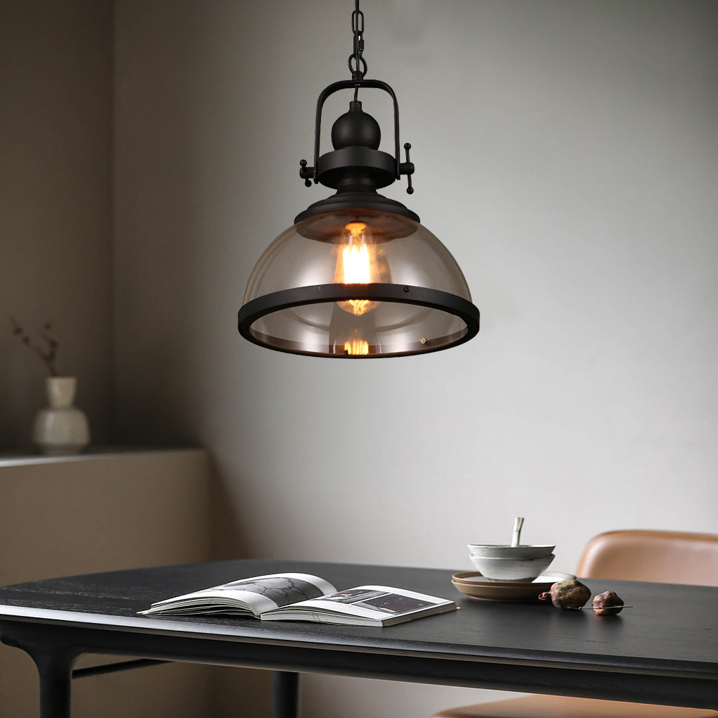 Alden – Retro-Industrie Glas-Kronleuchter