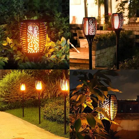 FlammenLicht – Solar-Gartenfackel mit realistischem Flammeneffekt