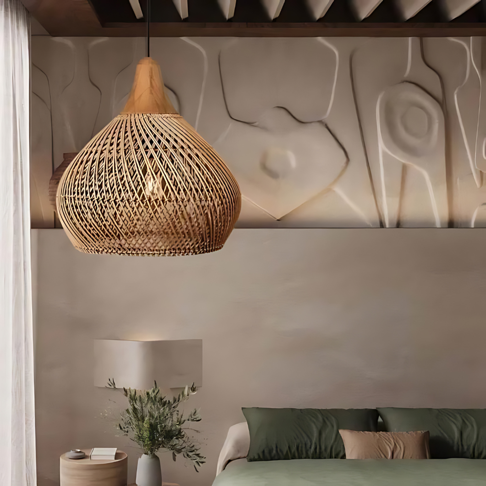 Yuji – Boho Rattan Hängelampe