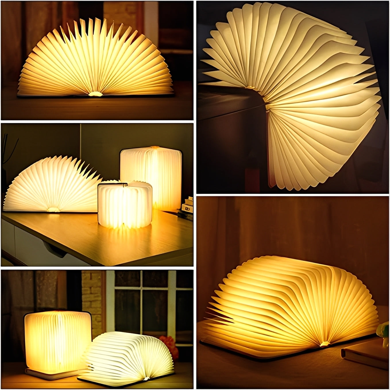 Levin – Faltbare LED-Nachtlampe im Lederlook