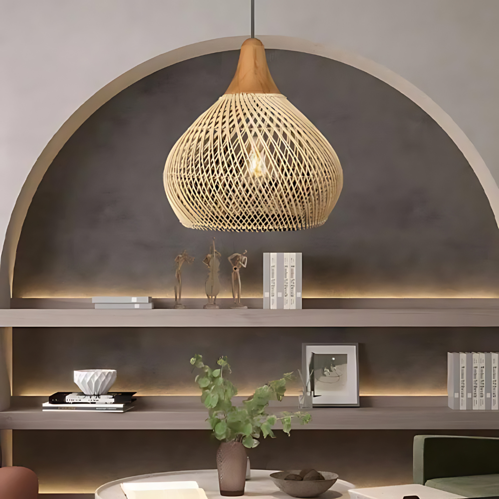 Yuji – Boho Rattan Hängelampe