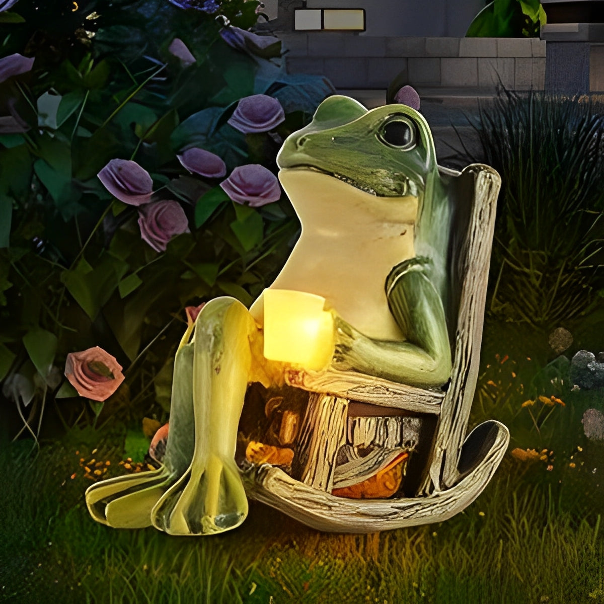 Frilo – Spaßige Frosch-Solarfigur