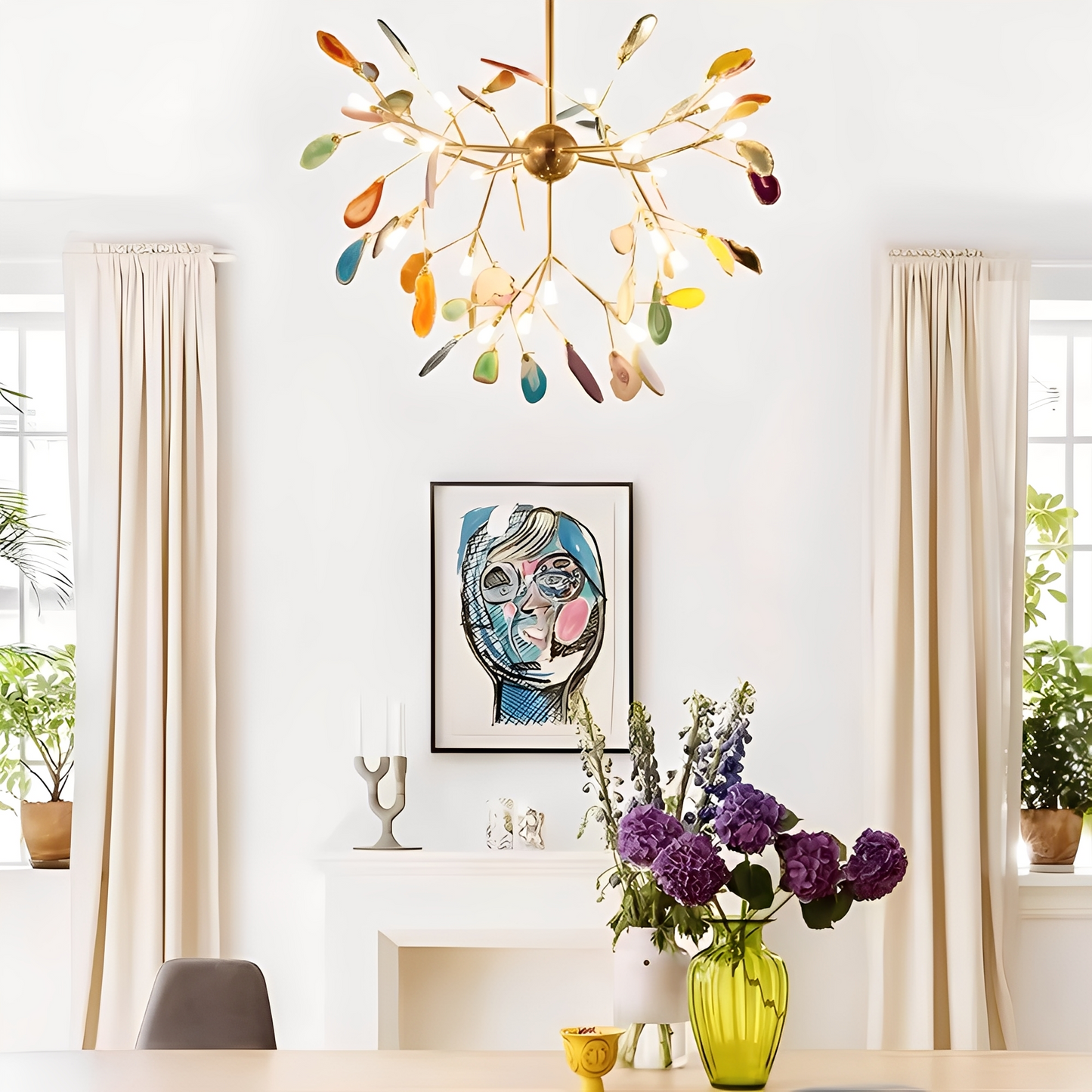 Adrian – Kreativer LED-Deckenleuchter aus Onyx-Stein