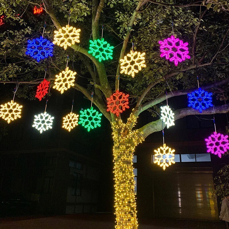 Frostella – LED Licht in Schneeflockenform für festliche Außen-Weihnachtsdekoration