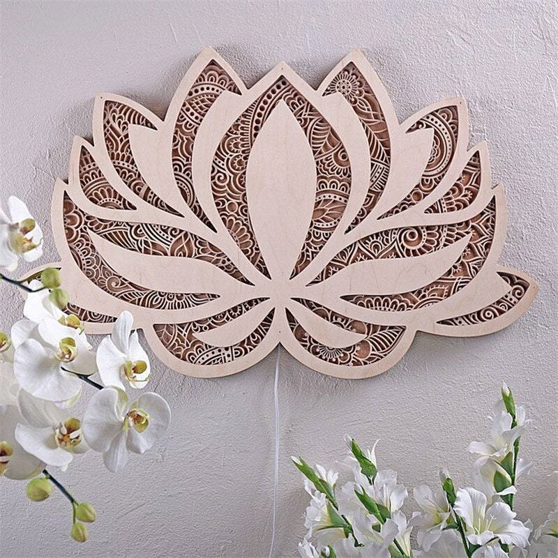 LichtLotus – Spirituelle Mandala-Wandleuchte mit sanftem LED-Schimmer