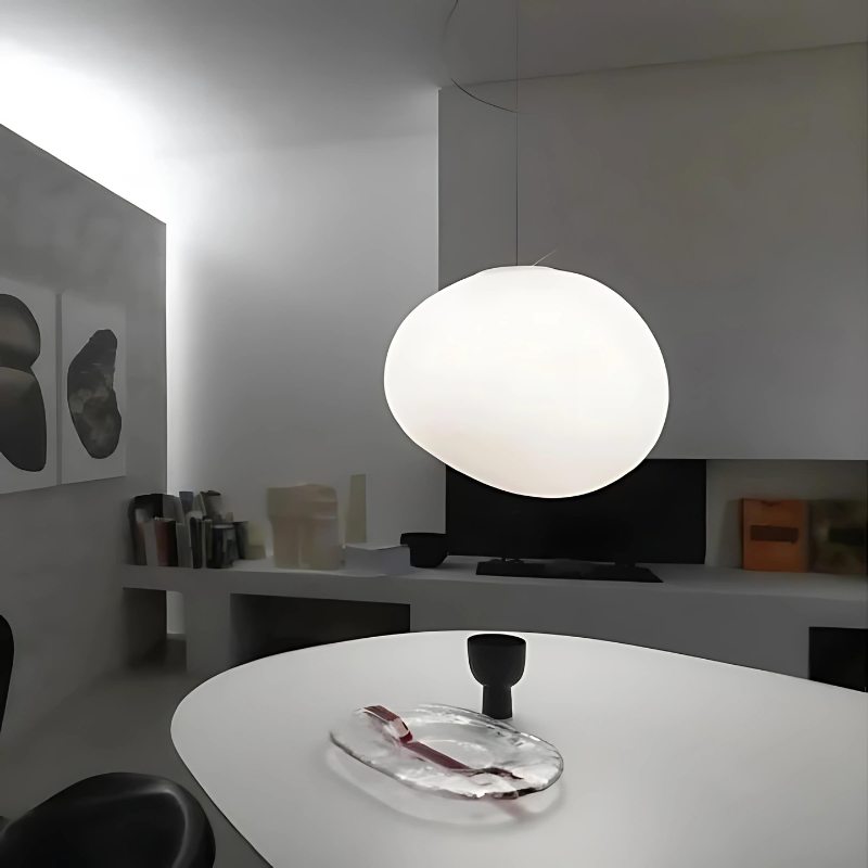 Elina – Hängelampe mit Glas-Kiesel-Design für elegante Lichtakzente