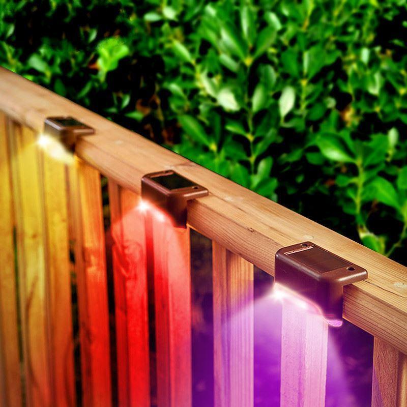 Wetterfeste Solar-Treppenlichter für außen (4er-Set)
