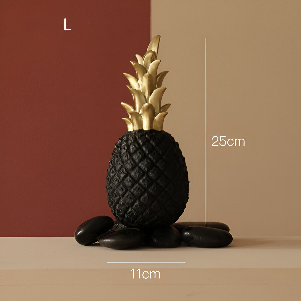 Phineas – Schicke Ananas-Dekoration aus Harz für sommerliche Wohnhighlights