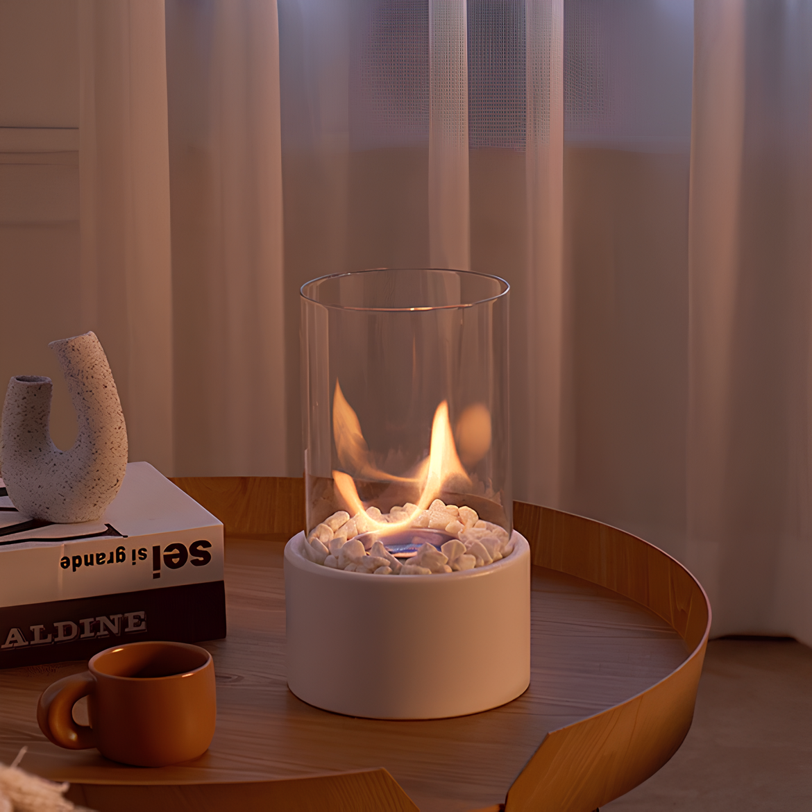 Lumea – Tragbare Glas-Tischfeuerlampe