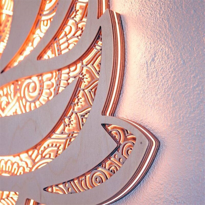 LichtLotus – Spirituelle Mandala-Wandleuchte mit sanftem LED-Schimmer