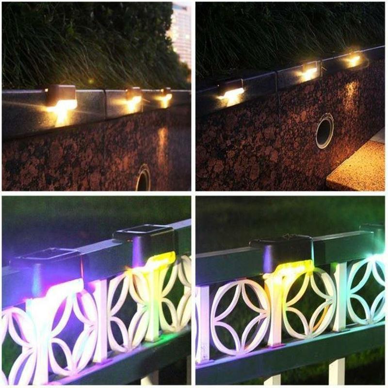 Wetterfeste Solar-Treppenlichter für außen (4er-Set)