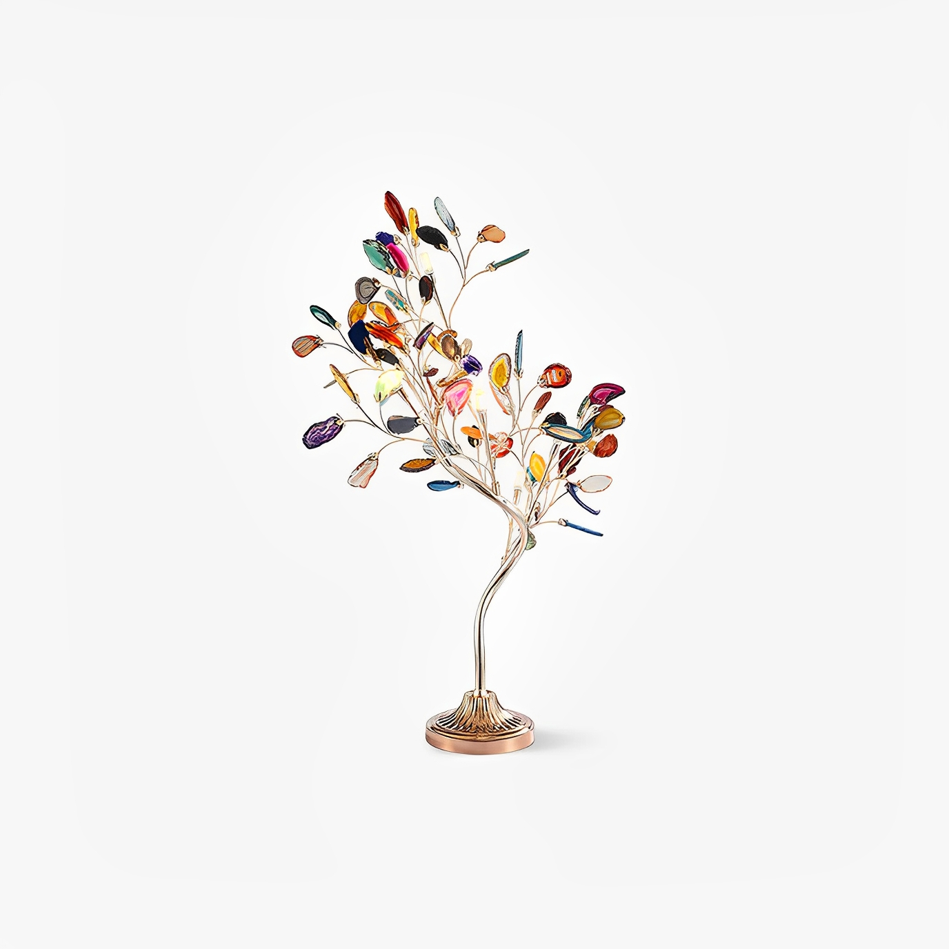 Ismael – Standlampe im nordischen Ast-Design mit Marmorlook