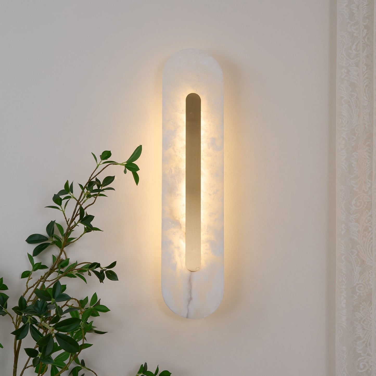 Alenya – Wandlampe aus Kupfer und Marmor