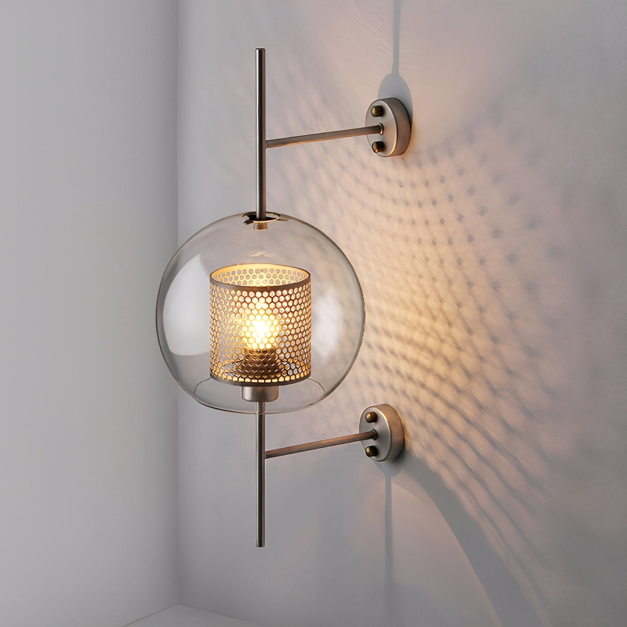 Valerio – Retro Glaskugel Wandlampe