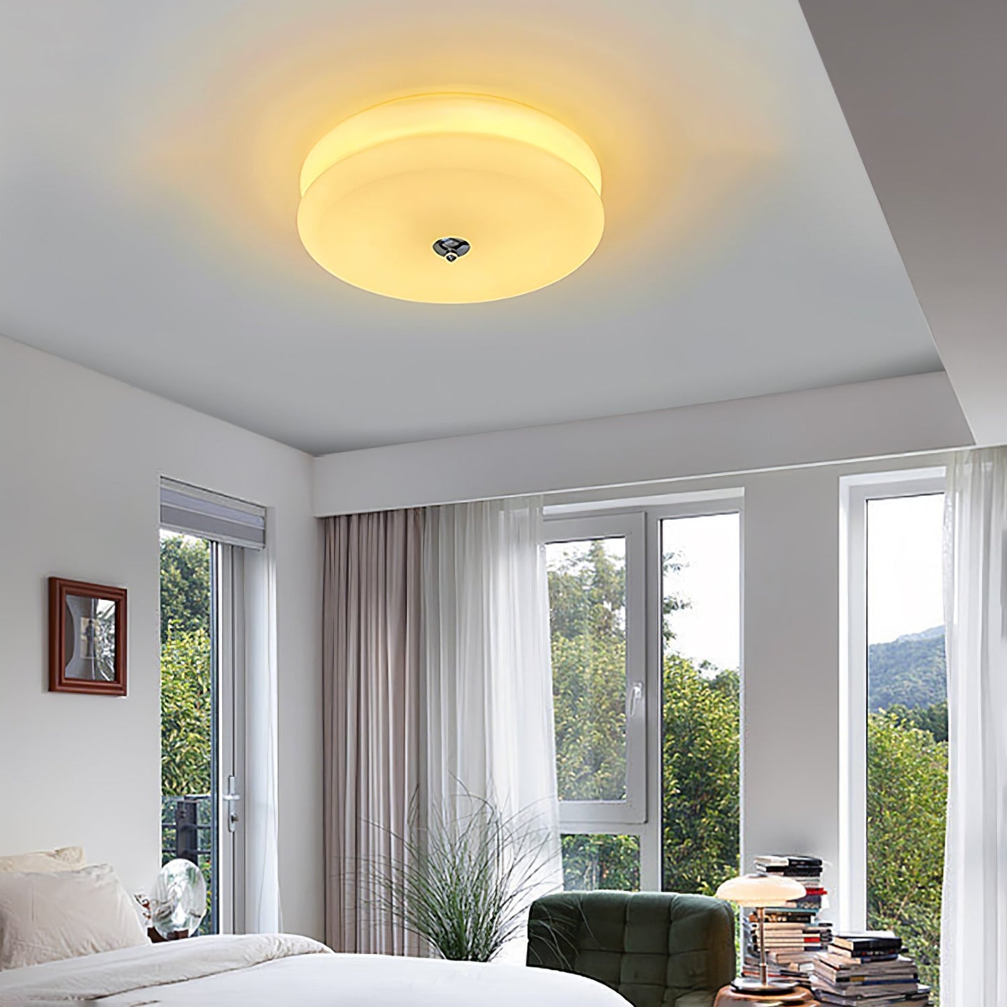 Amélie – Schlichte Deckenlampe im Cream-Stil