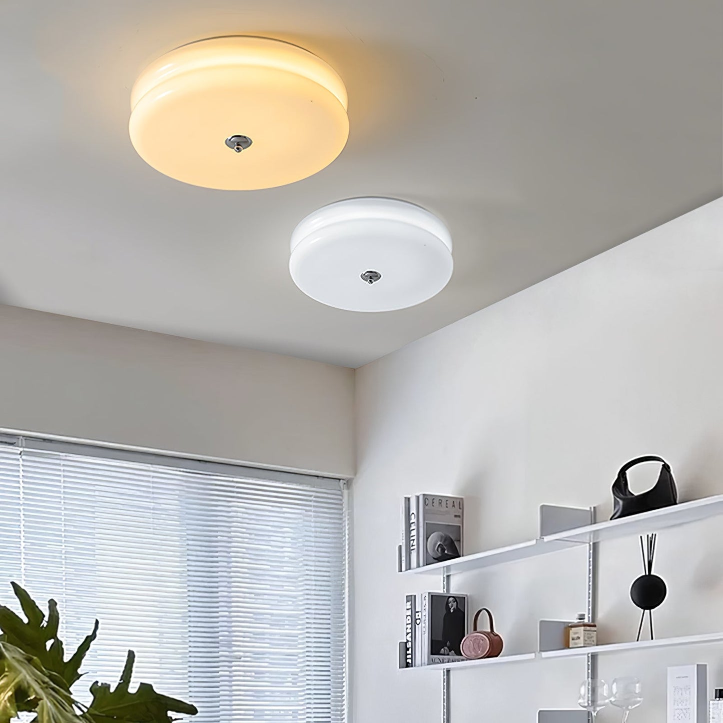 Amélie – Schlichte Deckenlampe im Cream-Stil