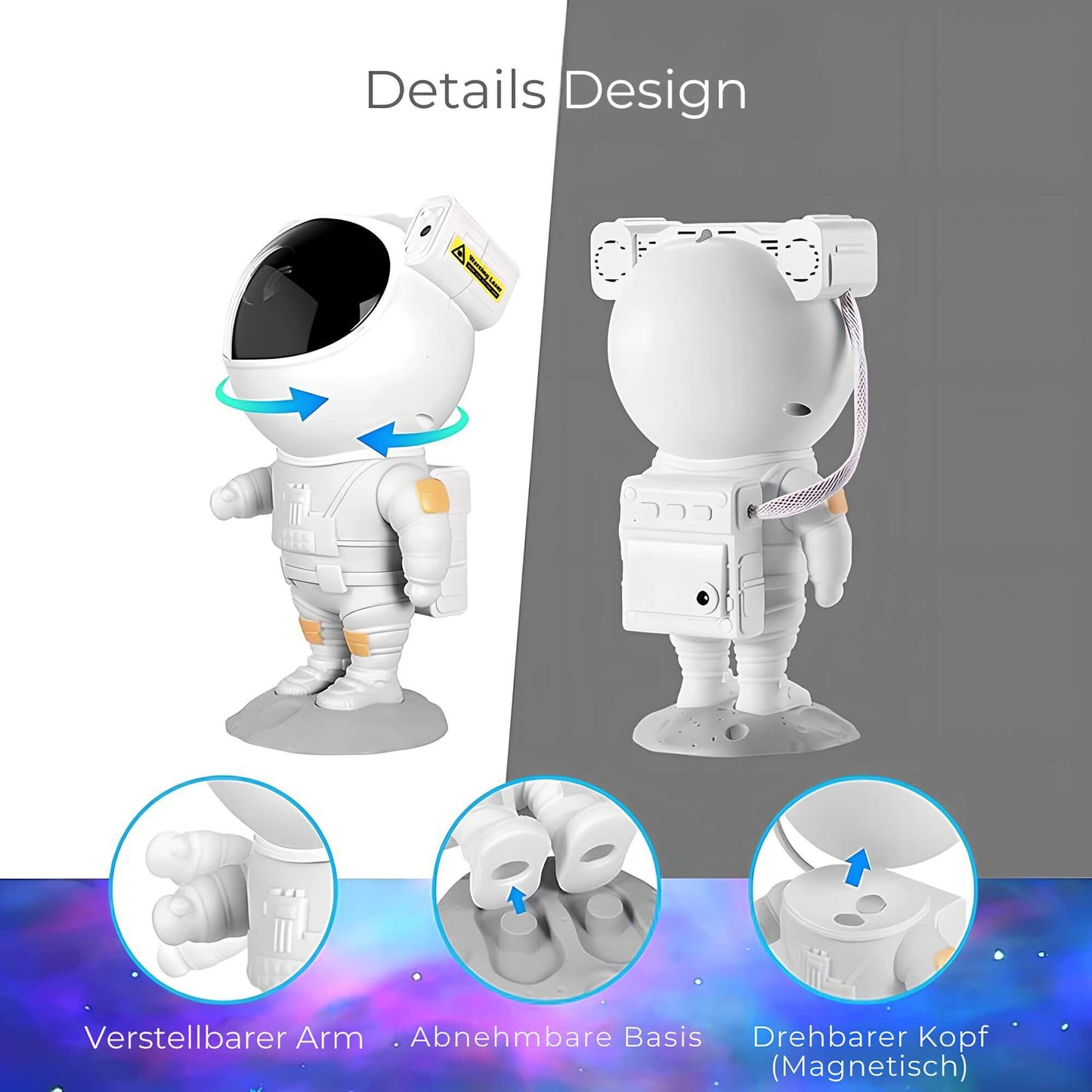 Astronaut-Sternenprojektor – Magische Galaxie-Lichtshow für Kinder & Erwachsene