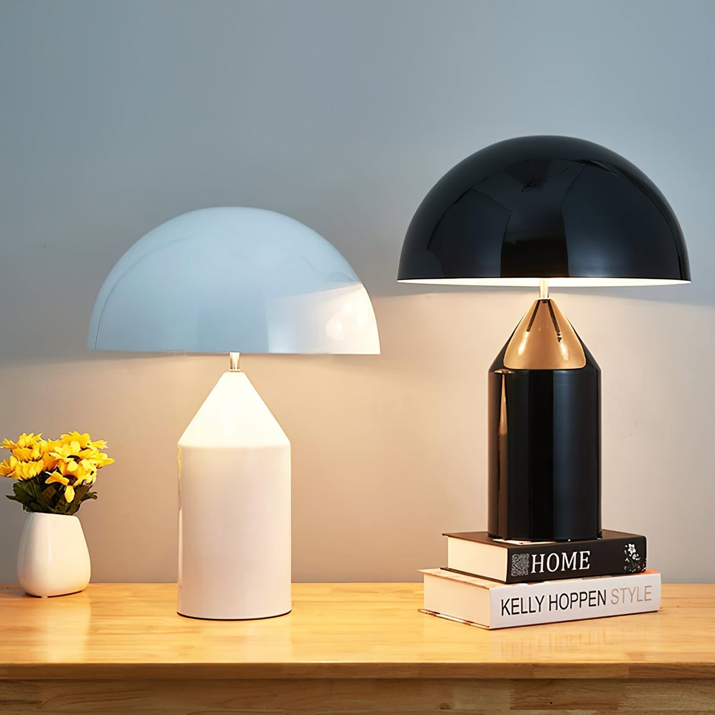 Noelia – Einfache Tischlampe mit Augenschutz