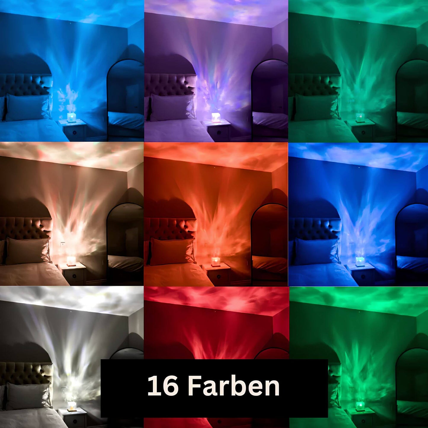 PolarSchein – LED-Lampe mit Nordlicht-Effekt für magische Lichtstimmung