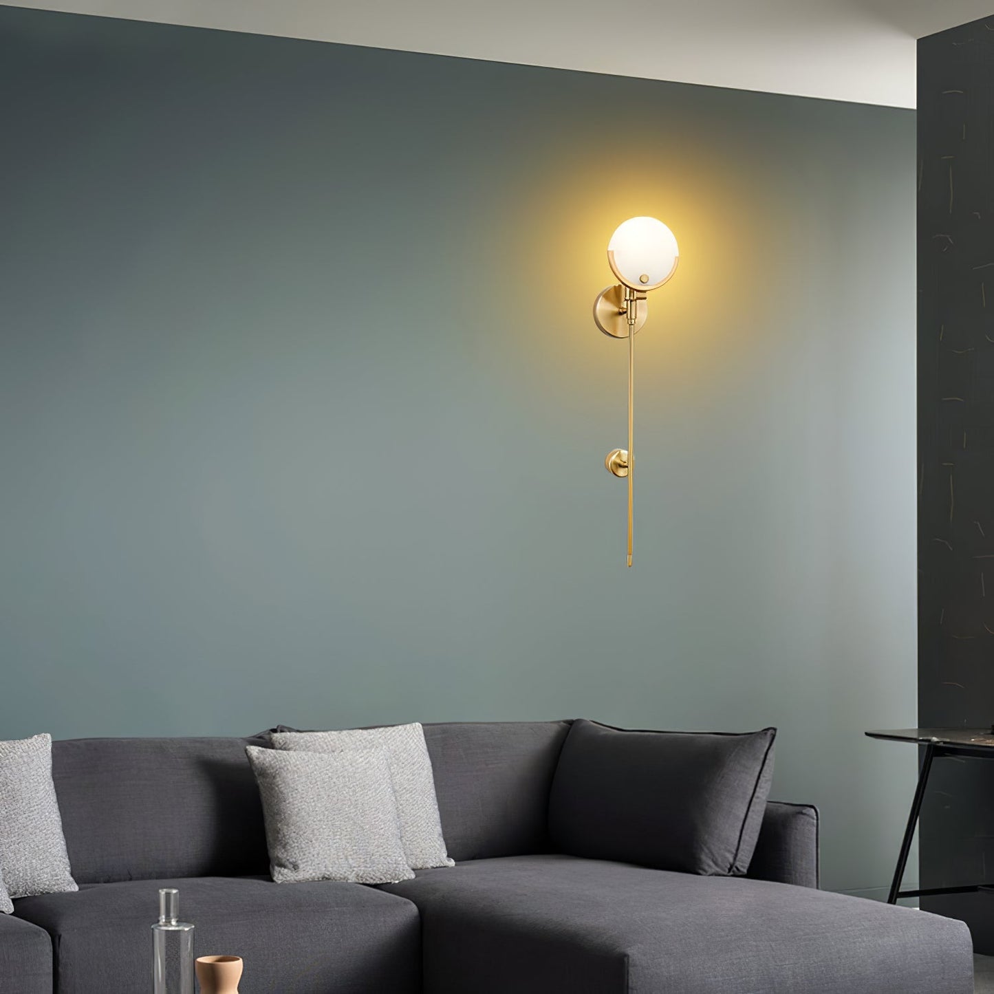Kristy – Messing-Wandlampe aus Alabaster