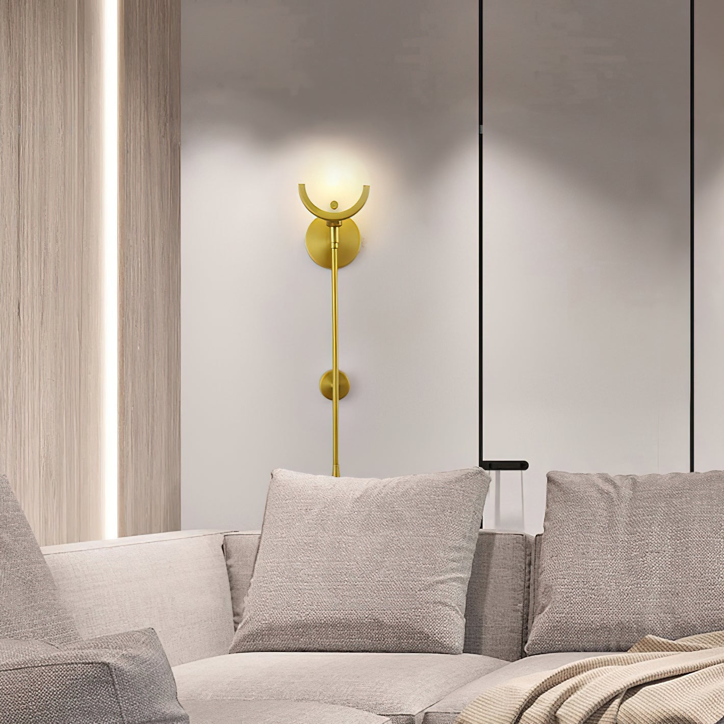 Kristy – Messing-Wandlampe aus Alabaster